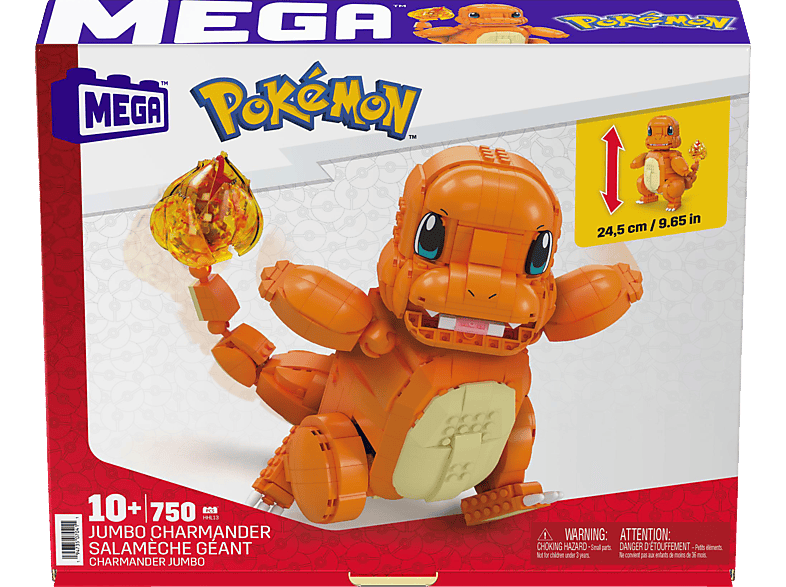 MEGA Pokémon Jumbo Glumanda-Bauset mit 750 Bausteinen und beweglichen Gliedmaßen Bauset, Mehrfarbig MEGA Pokémon Jumbo Glumanda-Bauset mit 750 Bausteinen und beweglichen Gliedmaßen Bauset, Mehrfarbig von MEGA