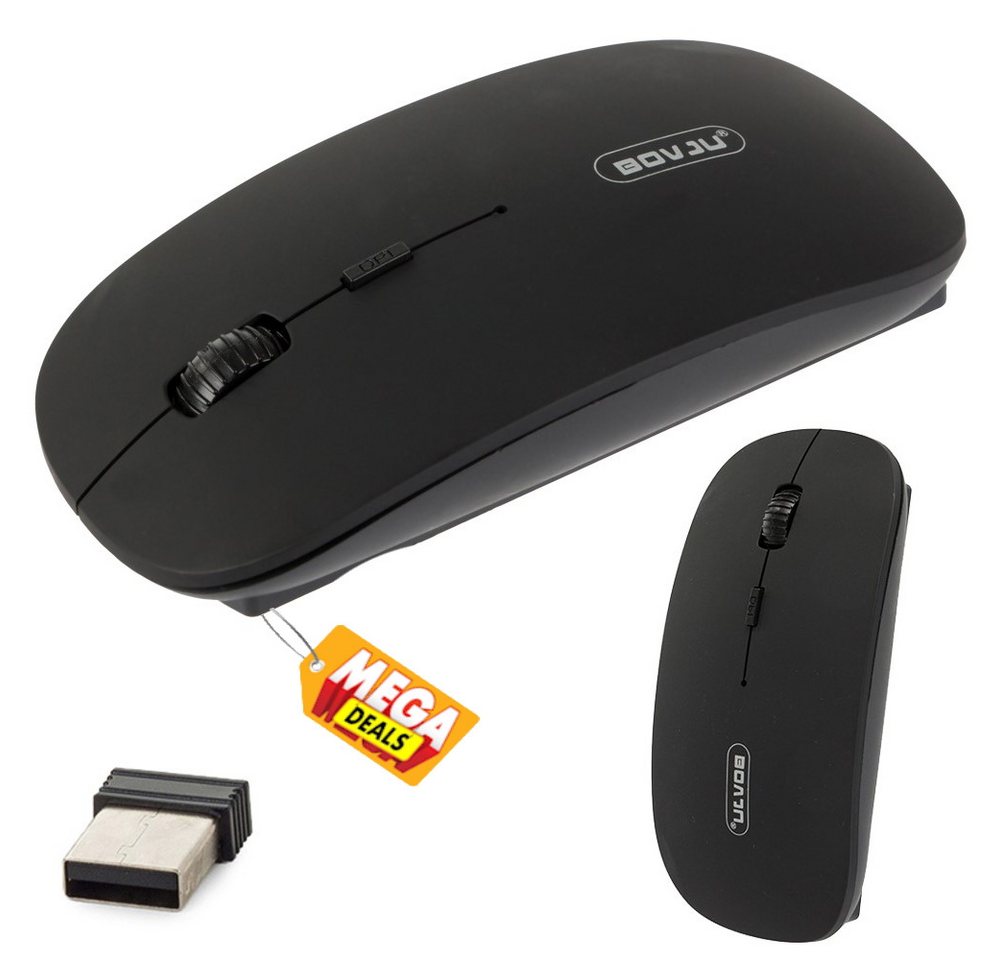 MEGADEALS PC Maus Kabellos USB Wireless Mouse Computer Funk 2.4Ghz neu Maus (Notebook Laptop) von MEGADEALS