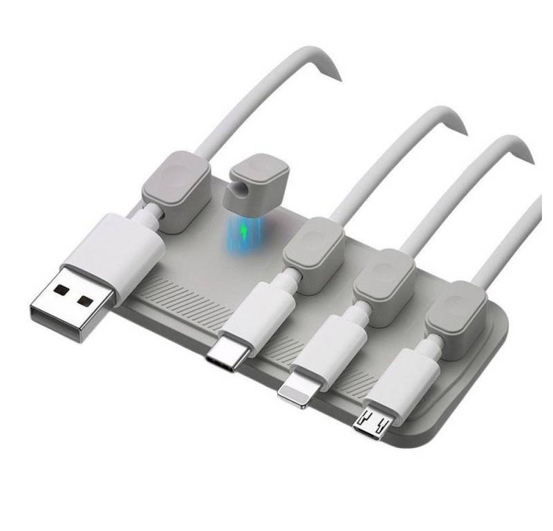 MEGAGOODS Kabelhalter magnetisch 5fach Wandhalterung Schreibtisch Organizer DE. Mauskabelhalter (Flexibel einsetzbar: Vertikal oder horizontal) von MEGAGOODS