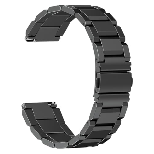 MEGALITH 22 mm Edelstahl Uhrenarmband mit Schnellverschluss Ersatzarmband für Herren & Damen Grau-Blau von MEGALITH