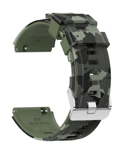 MEGALITH Gummi Uhrenarmband 22 mm Grün Tarnung K1 MEGALITH Gummi Uhrenarmband 22 mm Grün Tarnung K1 von MEGALITH