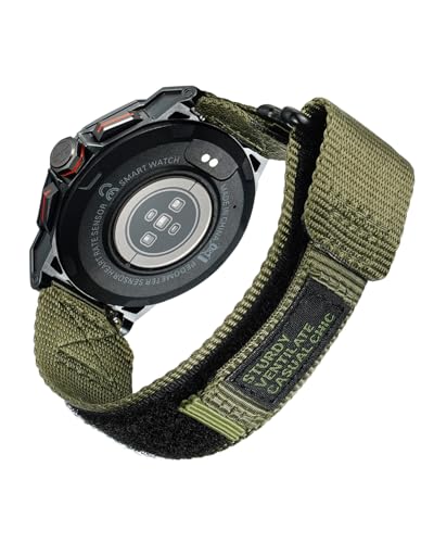 MEGALITH Nylon Uhrenarmband 22 mm Armeegrün von MEGALITH