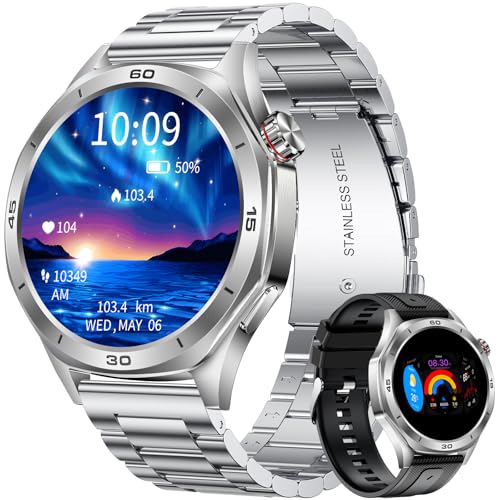MEGALITH Smartwatch Herren Fitness Telefonfunktion: Tracker Taschenlampe Schrittzähler Sport Fitnessuhr - Wasserdicht Blutdruck Smart Watch Kompatibel Android iOS MEGALITH Smartwatch Herren Fitness Telefonfunktion: Tracker Taschenlampe Schrittzähler Sport Fitnessuhr - Wasserdicht Blutdruck Smart Watch Kompatibel Android iOS von MEGALITH