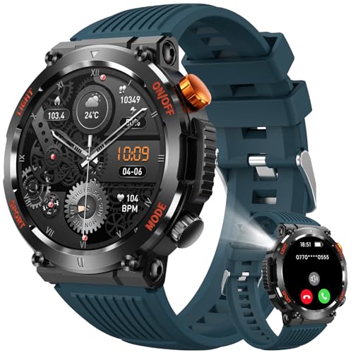 MEGALITH Smartwatch Herren Fitness Tracker: Android iOS Kompatibel Smart Armbanduhr Wasserdicht Sport von MEGALITH