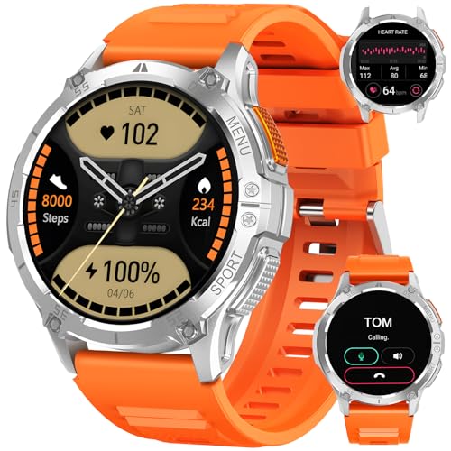 MEGALITH Smartwatch Herren Fitness Uhr: Wasserdicht Sport Pulsmesser Smart Watch Männer - Tracker Schrittzähler Kompatibel iOS Android Fitnessuhr von MEGALITH
