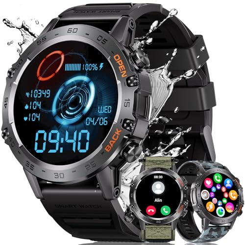MEGALITH Smartwatch Herren Fitness Uhren: Wasserdicht IP67 106+ Sport Outdoor Fitnessuhr - Tracker Blutdruck Pulsmesser Schrittzähler Smart Watch Männer Android iOS MEGALITH Smartwatch Herren Fitness Uhren: Wasserdicht IP67 106+ Sport Outdoor Fitnessuhr - Tracker Blutdruck Pulsmesser Schrittzähler Smart Watch Männer Android iOS von MEGALITH
