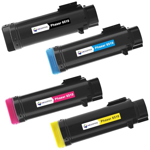 MEGOFFICE 6510 6515 Toner Kompatibel mit Xerox Phaser 6510 6510dn 6510n 6510dni WorkCentre 6515 6515dn 6515dni 6515dnw 6515n 6515nw Drucker(4 Pack) von MEGOFFICE