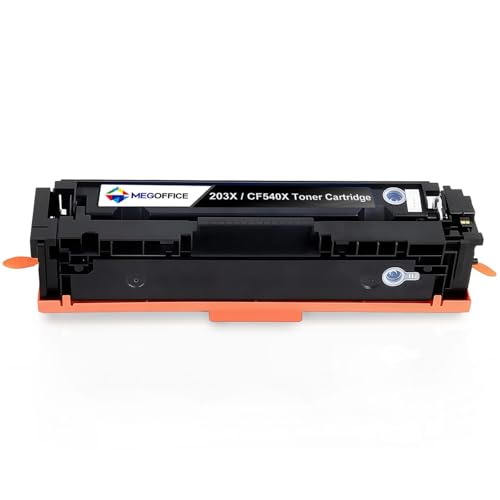 MEGOFFICE CF540X 203X Toner Schwarz Kompatibel für HP 203X 203A CF540X CF540A für Color Laserjet Pro MFP M281fdw M280nw M281cdw M254dw M254nw M254dn von MEGOFFICE