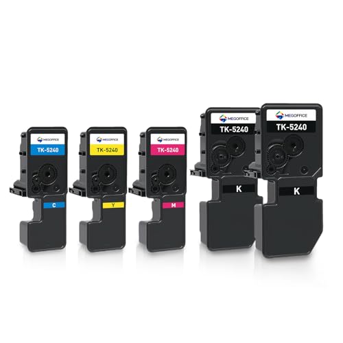 MEGOFFICE TK5240 Toner Kompatibel für Kyocera ECOSYS TK-5240 TK-5240K TK-5240C TK-5240M TK-5240Y für M5526cdn M5526cdw P5026cdn P5026cdw Toner(5 Pack) von MEGOFFICE
