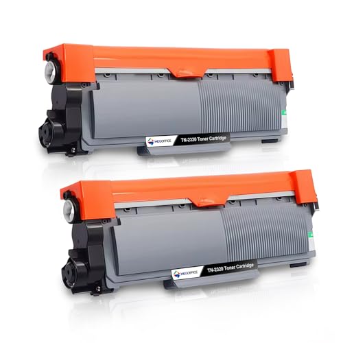 MEGOFFICE TN2320 Tonerkartusche Kompatibel für Brother TN 2320 Toner für MFC-L2700DW MFC-L2700DN HL-L2340DW DCP-L2520DW MFC-L2720DW MFC-L2740DW HL-L2300D HL-L2360DN DCP-L2540DN (2 Schwarz) von MEGOFFICE