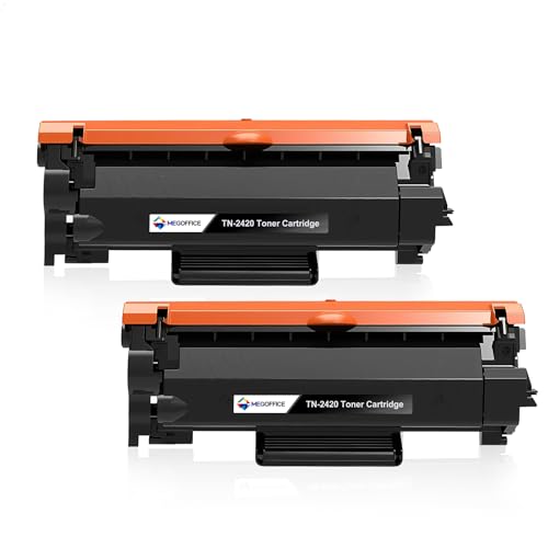 MEGOFFICE TN2420 Toner Kompatibel für Brother TN-2420 TN-2410 für MFC-L2710DW MFC-L2710DN MFC L2710DW MFC L2710DN HL-L2350DW HL-L2375DW DCP-L2530DW (2 Schwarz) von MEGOFFICE