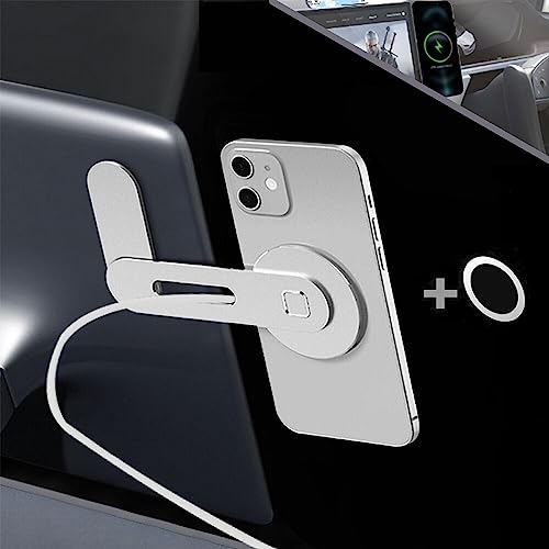 MEHIDFY Faltbare magnetische kabellose Auto-Ladegerät-Halterung, 15 W Schnelllademagnet-Zubehör Auto-Handyhalterung für Tesla Model 3/X/Y/S, kompatibel mit MagSafe Hülle und iPhone 12/13/14 (Silber) MEHIDFY Faltbare magnetische kabellose Auto-Ladegerät-Halterung, 15 W Schnelllademagnet-Zubehör Auto-Handyhalterung für Tesla Model 3/X/Y/S, kompatibel mit MagSafe Hülle und iPhone 12/13/14 (Silber) von MEHIDFY