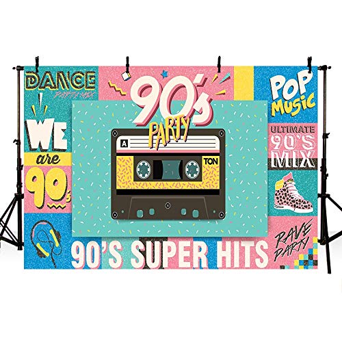 MEHOFOND 2,1 x 1,5 m Hintergrund für 90er Hip-Hop-Party Musik Tanz Disco Retro Geburtstag Fotografie Hintergrund bunt Graffiti Fotoshooting Dekoration Banner Portrait Fotokabine Prop Vinyl MEHOFOND 2,1 x 1,5 m Hintergrund für 90er Hip-Hop-Party Musik Tanz Disco Retro Geburtstag Fotografie Hintergrund bunt Graffiti Fotoshooting Dekoration Banner Portrait Fotokabine Prop Vinyl von MEHOFOND