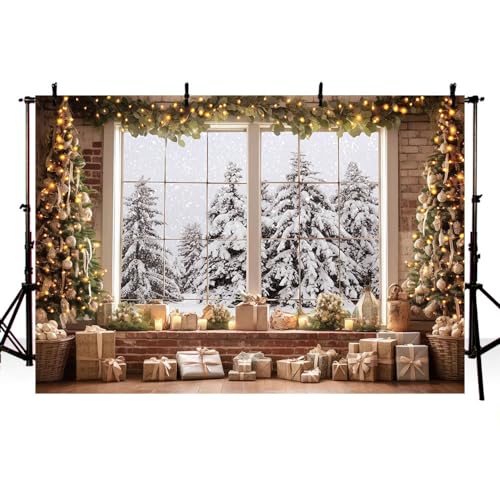 MEHOFOND 2,1 x 1,5 m Weihnachts-Hintergrund für Fotografie, Winterlandschaft, Ziegelmauer, Fensterboxen, Lichterketten, Hintergrund, Erwachsene, Kind, Portrait, Zuhause, Party, Dekoration, Banner, MEHOFOND 2,1 x 1,5 m Weihnachts-Hintergrund für Fotografie, Winterlandschaft, Ziegelmauer, Fensterboxen, Lichterketten, Hintergrund, Erwachsene, Kind, Portrait, Zuhause, Party, Dekoration, Banner, von MEHOFOND