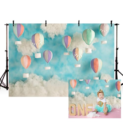 MEHOFOND 2,1 x 1,5 m bunter Heißluftballon-Fotostudio-Hintergrund,Blauer Himmel,weiße Wolken,Baby-Party,Fotografie-Hintergrund,Foto-Shooting-Deko,Banner,Portrait,Fotokabine,Requisiten-Zubehör,Vinyl MEHOFOND 2,1 x 1,5 m bunter Heißluftballon-Fotostudio-Hintergrund,Blauer Himmel,weiße Wolken,Baby-Party,Fotografie-Hintergrund,Foto-Shooting-Deko,Banner,Portrait,Fotokabine,Requisiten-Zubehör,Vinyl von MEHOFOND