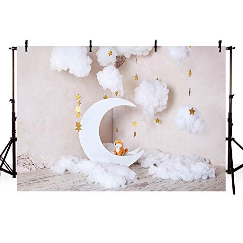 MEHOFOND 2.2x1.5m Vinyl Gemütliche Szene Wolken Sterne Mond Beige Fotohintergrund Baby Newborn Kinder Fotografie, Stoff Fotoshooting Hintergrund Geburtstag Dekoration Requisiten Kuchen Smash Studio MEHOFOND 2.2x1.5m Vinyl Gemütliche Szene Wolken Sterne Mond Beige Fotohintergrund Baby Newborn Kinder Fotografie, Stoff Fotoshooting Hintergrund Geburtstag Dekoration Requisiten Kuchen Smash Studio von MEHOFOND