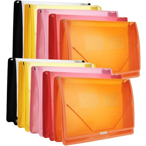MEIDIV 10 Stück A4 Kunststoff-Brieftaschen-Ordner, Fächermappen, Dokumenten-Organizer, Kunststoff-Ordner für Papiere, A4-Dokumente, Zuhause, Schule, Büro, Aufbewahrung MEIDIV 10 Stück A4 Kunststoff-Brieftaschen-Ordner, Fächermappen, Dokumenten-Organizer, Kunststoff-Ordner für Papiere, A4-Dokumente, Zuhause, Schule, Büro, Aufbewahrung von MEIDIV