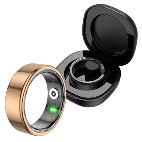 MEIION Fitorb Smart Ring Pro Smart Ring für Herren und Damen – Gesundheitsring zur Herz- und Vitalüberwachung (iOS/Android) – Fitness Tracker mit Schlafmonitor, Schrittzähler, Schwarz-Roségold von MEIION