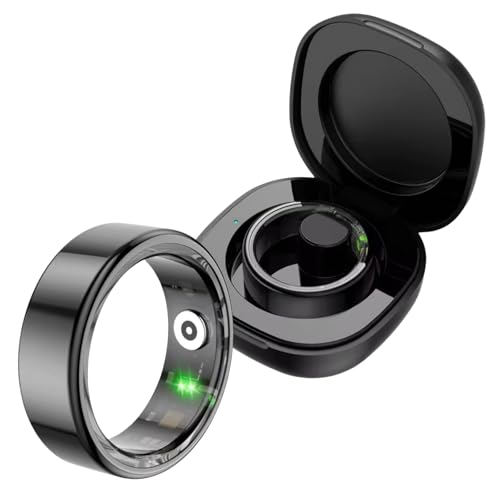 MEIION Fitorb Smart Ring Pro Smart Ring für Herren und Damen – Gesundheitsring zur Herz- und Vitalüberwachung (iOS/Android) – Fitness Tracker mit Schlafmonitor, Schrittzähler, Schwarz-Roségold von MEIION