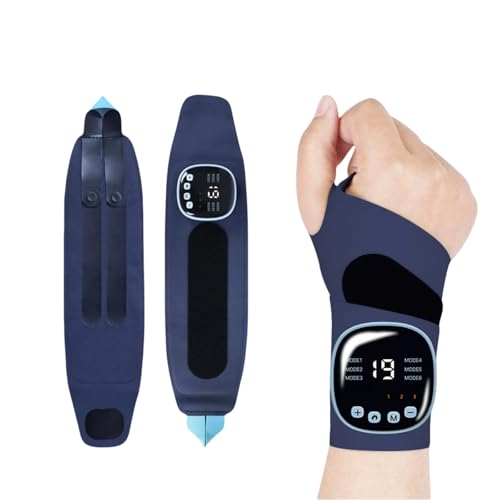 Minasa 3-in-1 Therapie Bandage für Schmerzlinderung & Gelenkschutz Kabelloses EMS Handgelenk Massagegerät mit Wärme – 9 Modi & 19 Intensitäten, Ergonomische Handgelenkstütze von MEIION