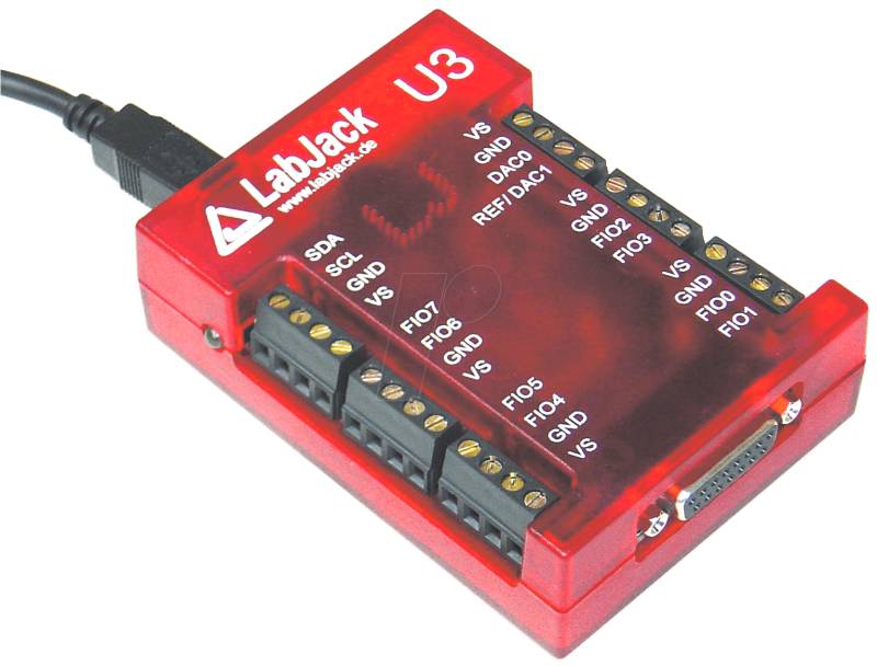 LABJACK U3 LV - USB-Messlabor LabJack U3, 16 I/O-Leitungen, USB von MEILHAUS
