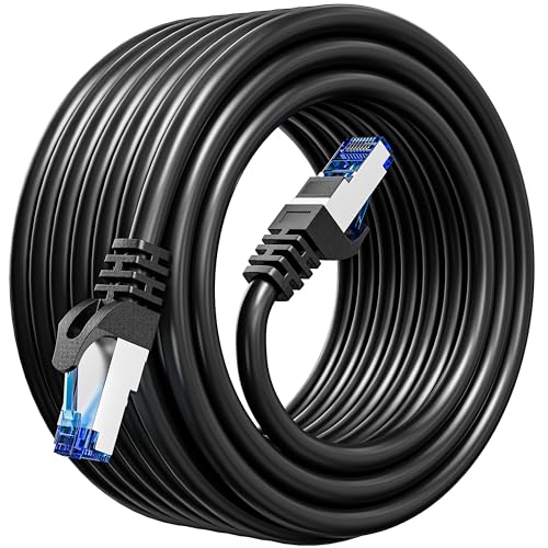 Cat 6 Geschirmtes Ethernet-Kabel 9,1 m, 23 AWG Cat 6 Internetkabel, Hochgeschwindigkeitskabel Cat 6 RJ45 LAN Netzwerkkabel für Gaming, Modem von MEIPEK