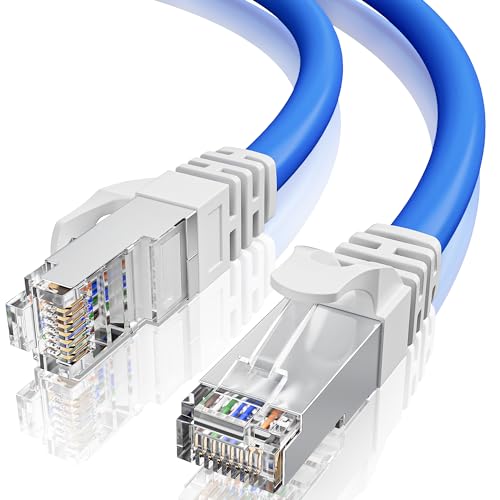 Cat 6 Netzwerkkabel 5m Hochgeschwindigkeits Internet Kabel, FTP Geschirmt LAN Kabel 5 meter, Gigabit Breitband Ethernet Kabel, RJ45 Installationskabel Wasserdicht Patchkabel für Router Switch Modem von MEIPEK