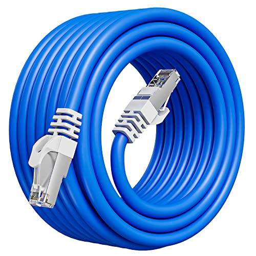 30 meter LAN Kabel Cat 6 High Speed Ethernet Netzwerkkabel FTP Abgeschirmtes Gigabit Internet Kabel 30m, Außen Wasserdicht RJ45 Lange Patchkabel für Router Modem von MEIPEK