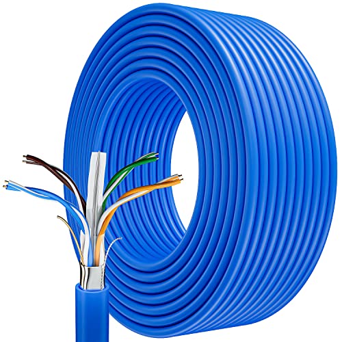 MEIPEK LAN Kabel 75 meter Ethernet Kabel Verlegekabel, FTP Geschirmt Netzwerkkabe 75m Lange Wasserdicht Installationskabel, Cat 6 Hochgeschwindigkeits Internet Kabel, RJ45 Gigabit Außen Patchkabel von MEIPEK