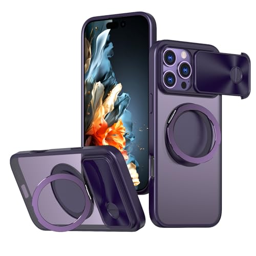 MEIQIBAO Für iPhone 16 Pro 5G magnetisch Hülle mit Kameraschutz Handyhülle & 360 Grad Metall Ring Ständer Weich TPU Bumper Stoßfest Hart PC Rückseite Kratzfest ultradünn Tough Schutzhülle Lila MEIQIBAO Für iPhone 16 Pro 5G magnetisch Hülle mit Kameraschutz Handyhülle & 360 Grad Metall Ring Ständer Weich TPU Bumper Stoßfest Hart PC Rückseite Kratzfest ultradünn Tough Schutzhülle Lila von MEIQIBAO