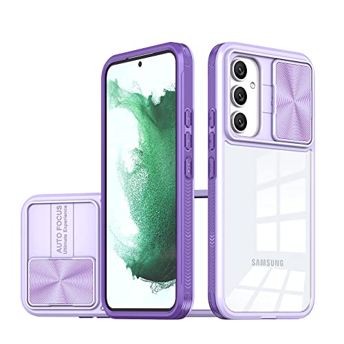 MEIQIBAO Handy hülle Kompatibel mit Samsung Galaxy S23 FE Kameraschutz mit Slide Camera Elegante gemischte transparente Hülle, lila MEIQIBAO Handy hülle Kompatibel mit Samsung Galaxy S23 FE Kameraschutz mit Slide Camera Elegante gemischte transparente Hülle, lila von MEIQIBAO