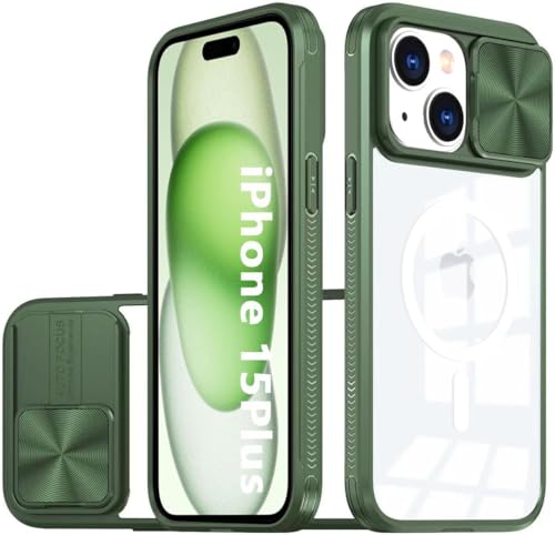 MEIQIBAO Handyhülle Kompatibel mit iPhone 15 Plus Unterstützt kabelloses Laden Kameraschutz mit Slide Camera bestehend PC-Rückseite und TPU Rahmen,transparent Cover,für iPhone 15 Plus-grün MEIQIBAO Handyhülle Kompatibel mit iPhone 15 Plus Unterstützt kabelloses Laden Kameraschutz mit Slide Camera bestehend PC-Rückseite und TPU Rahmen,transparent Cover,für iPhone 15 Plus-grün von MEIQIBAO