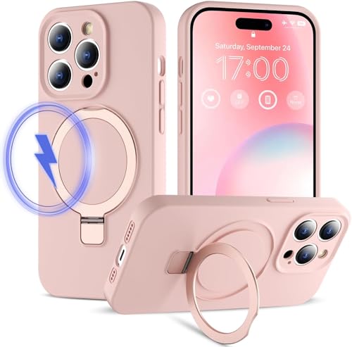 MEIQIBAO für Apple iPhone 15 Pro Max Hülle Multifunktionaler Ständer Stoßfeste Stoßfeste Kratzfeste Handyhülle flüssigem Silikon Schutzhülle Unterstützt kabelloses LadenMagnetische Adsorption,Rosa MEIQIBAO für Apple iPhone 15 Pro Max Hülle Multifunktionaler Ständer Stoßfeste Stoßfeste Kratzfeste Handyhülle flüssigem Silikon Schutzhülle Unterstützt kabelloses LadenMagnetische Adsorption,Rosa von MEIQIBAO
