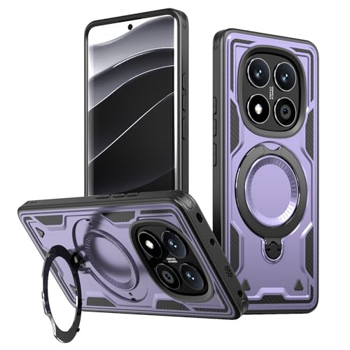 MEIQIBAO für Xiaomi Redmi Note 14 Pro+ 5G Magnetische Hülle mit 360 Grad drehbarer Metallbügel mit Kameraschutz militärischem Absturzschutz Schlagfest Kratzfest Telefonhülle Hülle lila MEIQIBAO für Xiaomi Redmi Note 14 Pro+ 5G Magnetische Hülle mit 360 Grad drehbarer Metallbügel mit Kameraschutz militärischem Absturzschutz Schlagfest Kratzfest Telefonhülle Hülle lila von MEIQIBAO