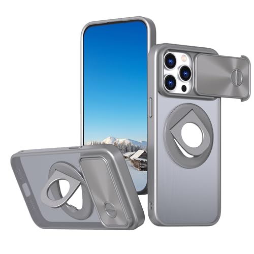 MEIQIBAO für iPhone 15 Pro max Magnetische Hülle Slide Camera Protector Case Ultra Slim Matte Back Case 360 Grad Drehung Ständer Cover Militärnorm stoßfeste Schutzhülle TPU+PC Rahmen Case Titangrau MEIQIBAO für iPhone 15 Pro max Magnetische Hülle Slide Camera Protector Case Ultra Slim Matte Back Case 360 Grad Drehung Ständer Cover Militärnorm stoßfeste Schutzhülle TPU+PC Rahmen Case Titangrau von MEIQIBAO