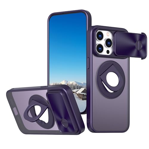 MEIQIBAO für iPhone 15 Pro max Magnetische Hülle Slide Camera Protector Case Ultra Slim Matte Back Case mit 360 Grad Drehung Ständer Cover Militärnorm stoßfeste Schutzhülle TPU+PC Rahmen Case lila MEIQIBAO für iPhone 15 Pro max Magnetische Hülle Slide Camera Protector Case Ultra Slim Matte Back Case mit 360 Grad Drehung Ständer Cover Militärnorm stoßfeste Schutzhülle TPU+PC Rahmen Case lila von MEIQIBAO