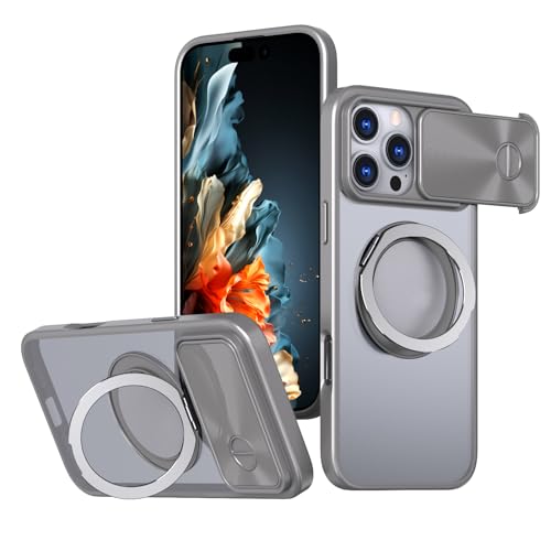 MEIQIBAO für iPhone 16 Pro Max magnetisch Hülle mit Kameraschutz Handyhülle & 360 Grad Metall Ring Ständer Weich TPU Bumper Stoßfest Hart PC Rückseite Kratzfest ultradünn Tough Schutzhülle,Titangrau MEIQIBAO für iPhone 16 Pro Max magnetisch Hülle mit Kameraschutz Handyhülle & 360 Grad Metall Ring Ständer Weich TPU Bumper Stoßfest Hart PC Rückseite Kratzfest ultradünn Tough Schutzhülle,Titangrau von MEIQIBAO