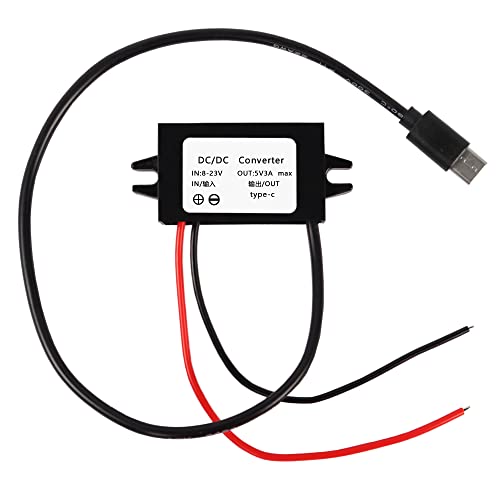 MEIRIYFA 12 V auf 5 V USB C Konverter DC 12 V auf Typ C 5 V 3 A USB Buck Modul Step Down DC-DC 8-23 V Konverter Reduzierter Spannungsregler Auto Netzadapter von MEIRIYFA