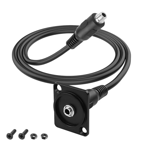 MEIRIYFA 3.5mm TRRS auf D-Typ Panel Mount Audio Verlängerungskabel, 3.5mm 1/8" TRRS Buchse auf D-Typ Buchse 4-Pole Stereo Kopfhörer Adapterkabel für Headset, Laptop - 50cm (Buchse zu Buchse) von MEIRIYFA