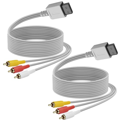 MEIRIYFA Audio Video AV Kabel für Wii und Wii U, 2Pack Audio Video AV RCA Video Kabel TV Composite Cord für Konsole TV Systeme (1.8M) von MEIRIYFA