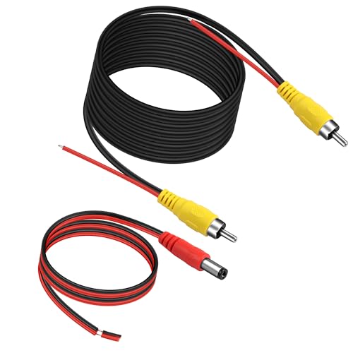 MEIRIYFA Backup Kamera RCA Video Kabel, Fahrzeug Auto Reverse Rückfahrkamera Video AV Verlängerungskabel RCA Stecker zu Stecker mit Erkennungs Trigger Draht doppelt abgeschirmt (6M) von MEIRIYFA