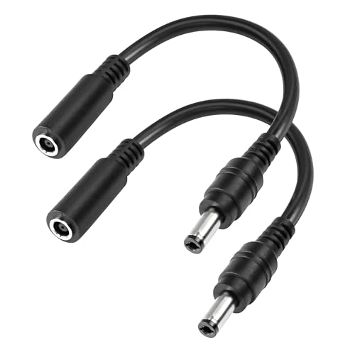 MEIRIYFA DC 5.5mmx2.5mm Stecker auf DC 4.5x3.0mm weibliches Netzteil Ladekabel DC Tip Adapter Konverter Kabel für Laptop Computer - 15cm, 2Pack von MEIRIYFA