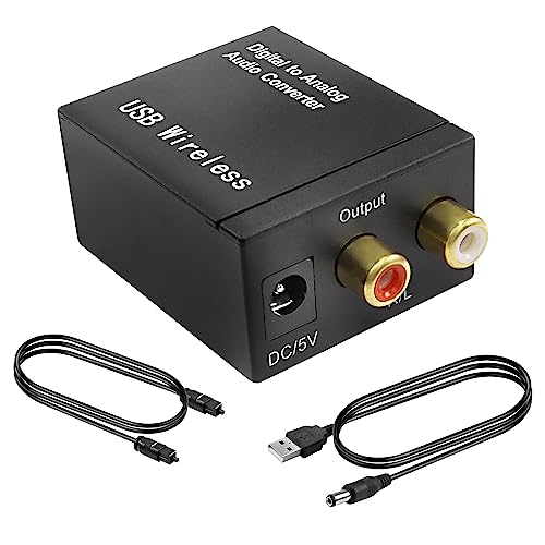 MEIRIYFA Digital zu Analog Audio Converter mit eingebautem Bluetooth 5.0 Chip, Digital Optical Koaxial zu Analog RCA Audio Converter Adapter mit Glasfaserkabel für Xbox TV Box DVD Amp Heimkino MEIRIYFA Digital zu Analog Audio Converter mit eingebautem Bluetooth 5.0 Chip, Digital Optical Koaxial zu Analog RCA Audio Converter Adapter mit Glasfaserkabel für Xbox TV Box DVD Amp Heimkino von MEIRIYFA