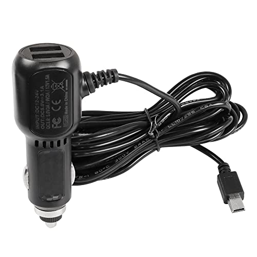 MEIRIYFA Kfz-Ladegerät, Mini-USB-Kabel für Dashcam, Dashcam-Ladegerät, Mini-USB, QC3.0 Schnell-Fahrzeug-Auto-Ladegerät mit Dual-USB-Anschlüssen – 3,5 m von MEIRIYFA