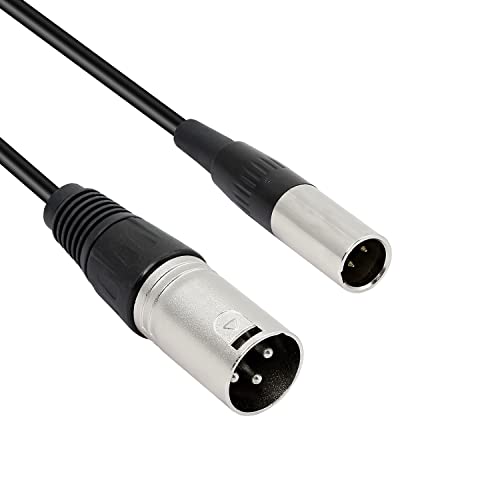 MEIRIYFA Mini-XLR-Stecker auf XLR-Mikrofonkabel, Mini-XLR-3-poliger auf 3-poliger XLR-Karte Audiokabel für BMPCC 4K Kamera, Videoassistent (0,3 m) (Mini-XLR-Stecker auf XLR-Stecker) von MEIRIYFA