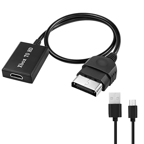 MEIRIYFA Original Xbox zu HDMI Konverter Adapter, HD Link Kabel für Original Xbox, Xbox zu HDMI Konverter Unterstützung 1080P mit Micro USB Netzkabel für Original Xbox Konsole von MEIRIYFA