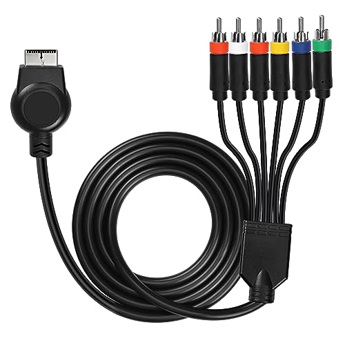 MEIRIYFA PS3 PS2 Component AV Kable, HD Audio Video Cable 5RCA YPbPr Komponenten für PS2/PS3 Konsole - 1.8M, Schwarz von MEIRIYFA