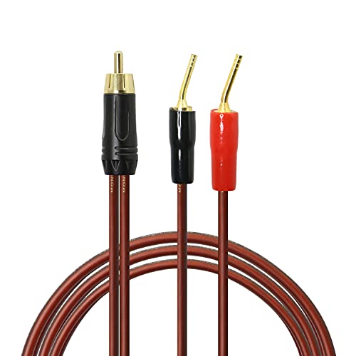 MEIRIYFA RCA zu Pin Stecker Lautsprecher Kabel, RCA Stecker zu Dual Pin Stecker Audio Kabel für DJ Verstärker Subwoofer Mixer - 2M von MEIRIYFA