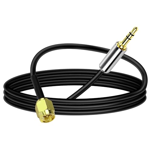 MEIRIYFA SMA auf 3.5mm TRS Verlängerungskabel, SMA auf 1/8'' TRS Stecker Adapter RF Koaxial Koax Radio Antenne Verlängerungskabel (1M) (SMA Stecker) von MEIRIYFA