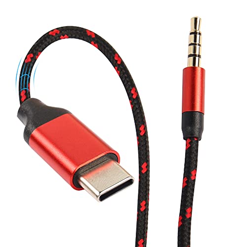 MEIRIYFA USB C auf 3,5 mm Audio-AUX-Klinken-Kabel, USB Typ C auf 3,5 mm Kopfhörer, Autoradiokabel, kompatibel mit Typ-C-Handys, Laptops, Tablets – 2 m von MEIRIYFA